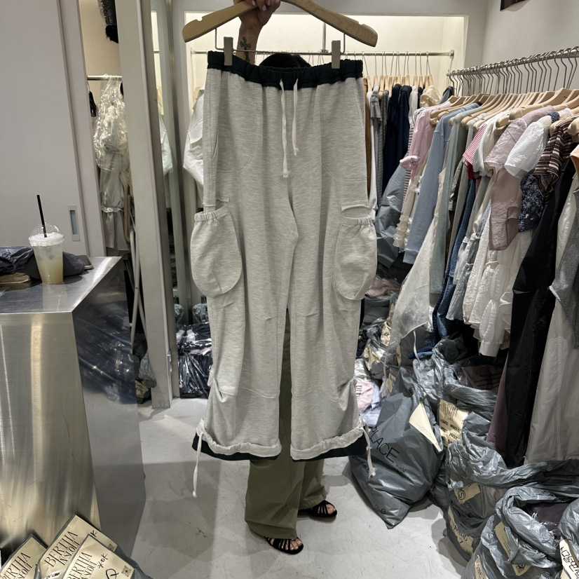 BERTHA韓國代購女裝新款推薦26春夏職業休閑褲毛圈布工裝BERTHA休閑褲