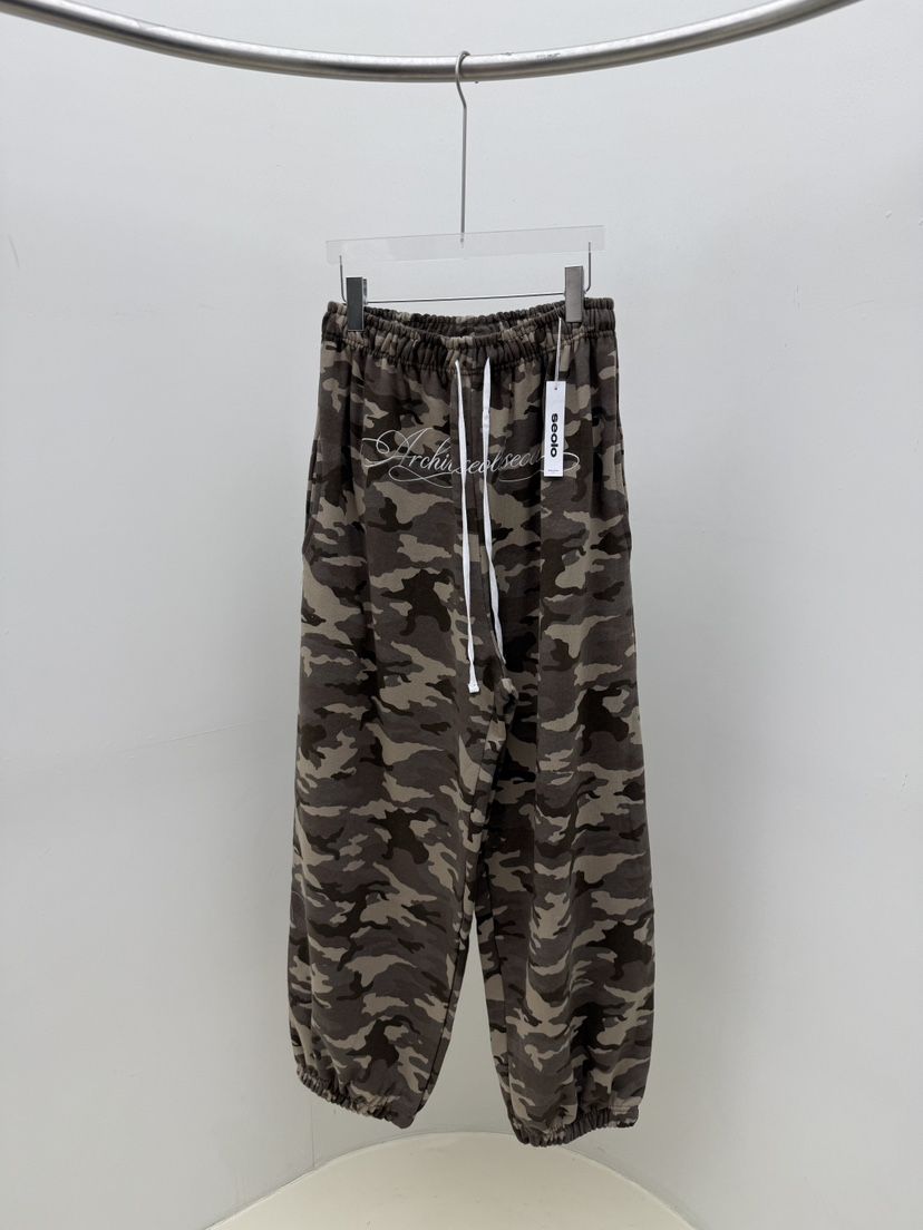 SEOLO韓國直郵女裝新款職業真品熱賣人氣推薦時尚休閑褲迷彩Seolo seoul休閑褲