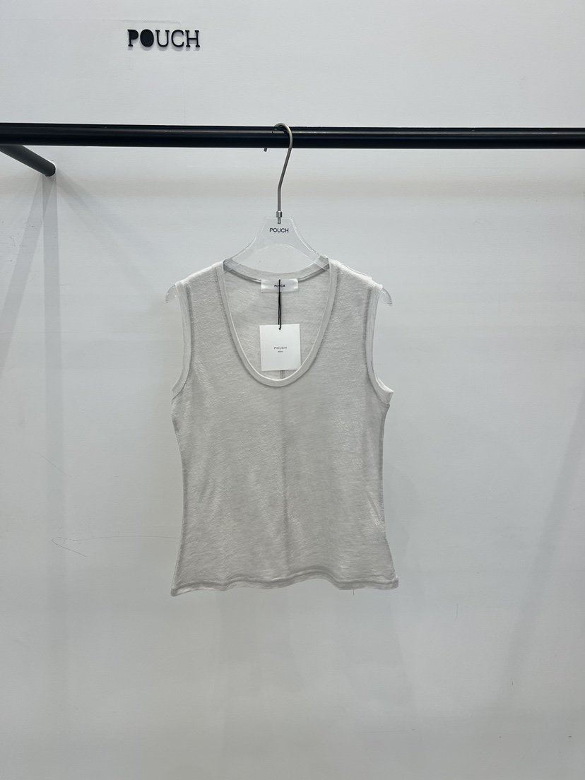 POUCH韓國東大門直郵女士新款推薦熱賣人氣吊帶背心亞麻布POUCH吊帶/背心