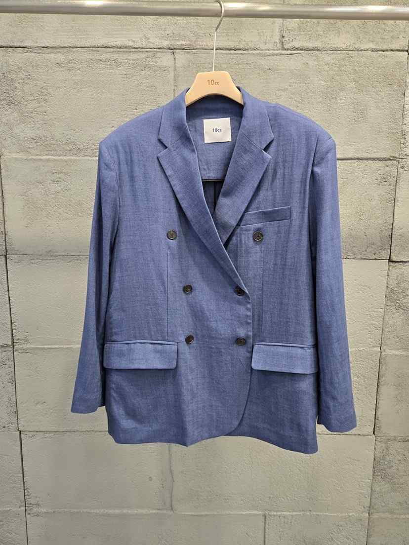 10CC韓國直郵女士新品人氣休閑熱賣26春夏西裝西服亞麻布復古10CC西裝/西服