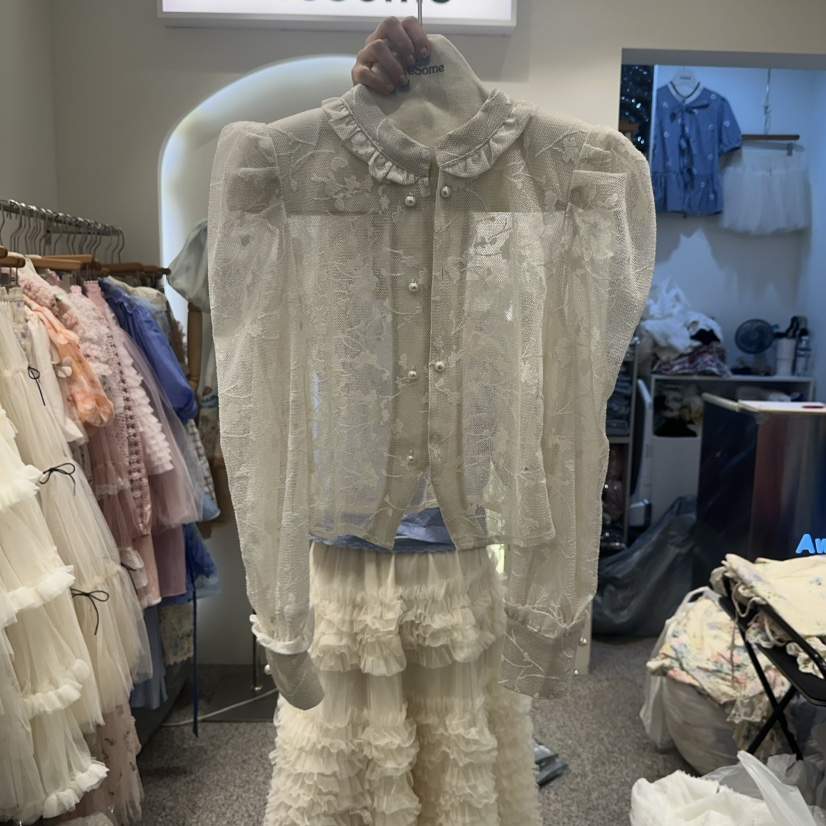 AWESOME-P韓國直郵女士新品人氣休閑熱賣推薦襯衫蕾絲衫AWESOME-P襯衫/蕾絲衫