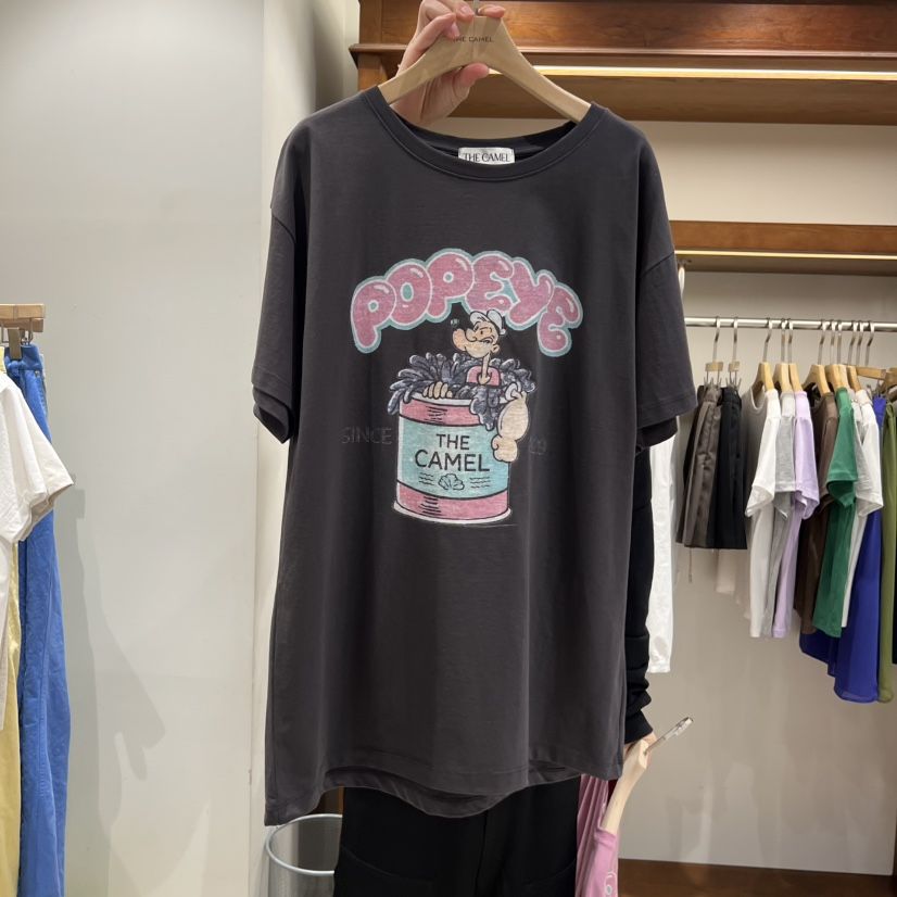 THE CAMEL韓國直郵女士新品26春夏T恤大力水手the came_l 家T恤