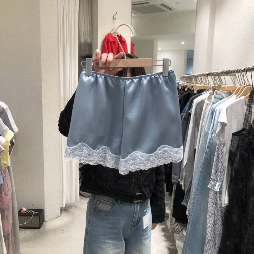 SSEMIENNE韓國東大門直郵女士新品26春夏時尚短褲蕾絲緞面SSENIQUE短褲