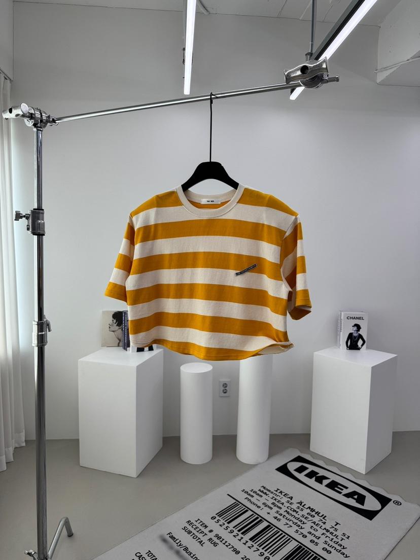 RED-A韓國代購女裝新品職業時尚推薦熱賣人氣26春夏T恤條紋RED-AT恤