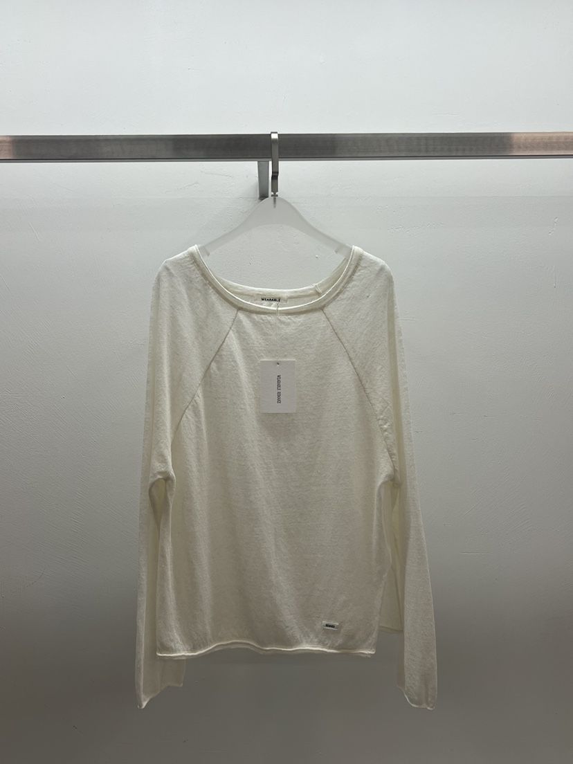 WEARABLE-L韓國直郵女裝新品職業人氣休閑熱賣長袖T恤透明WEARABLE長袖T恤