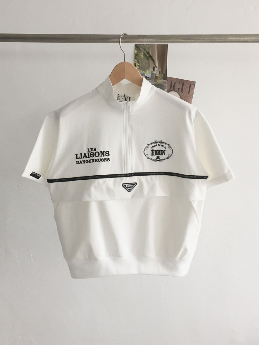 IAAN韓國直郵實拍女士新款推薦26春夏人氣職業時尚T恤拉鏈iaAnT恤