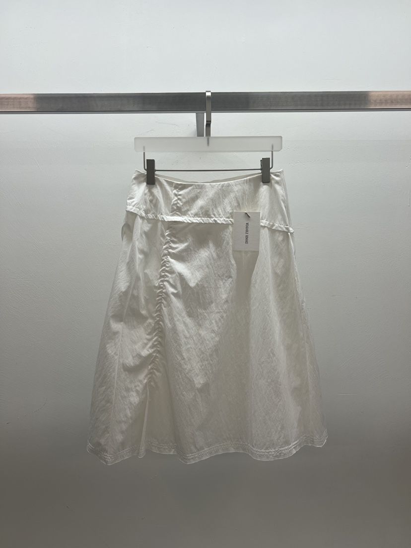 WEARABLE-L韓國東大門代購女士新款26春夏半身裙中短裙不對稱褶皺WEARABLE半身裙/中短裙