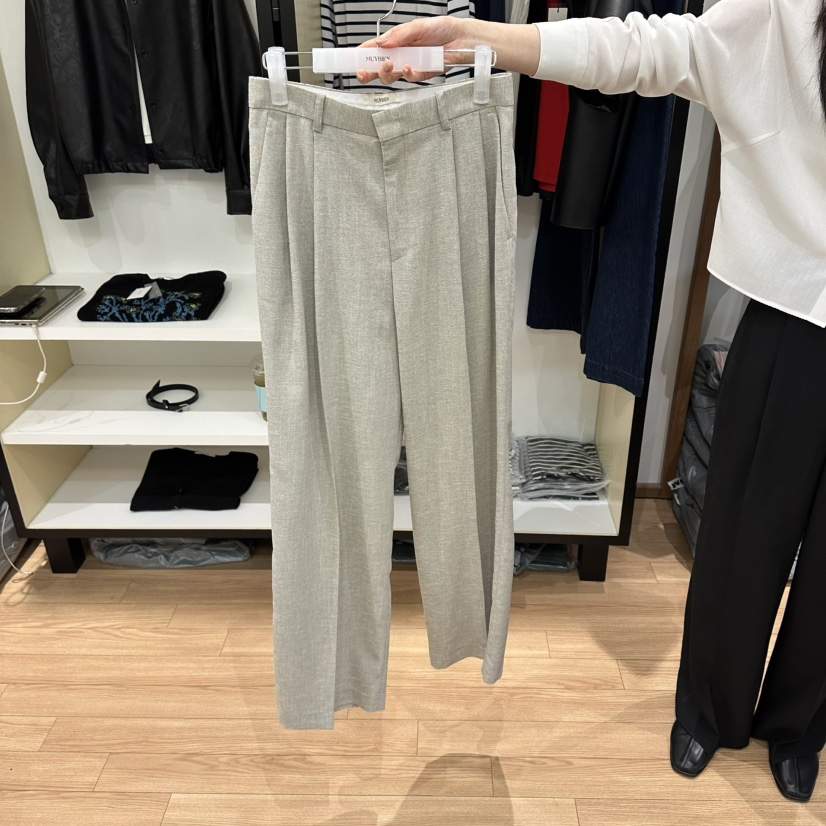 MUYBIEN韓國直郵實拍女裝新品人氣熱賣職業26春夏休閑褲透明MUYBIEN休閑褲