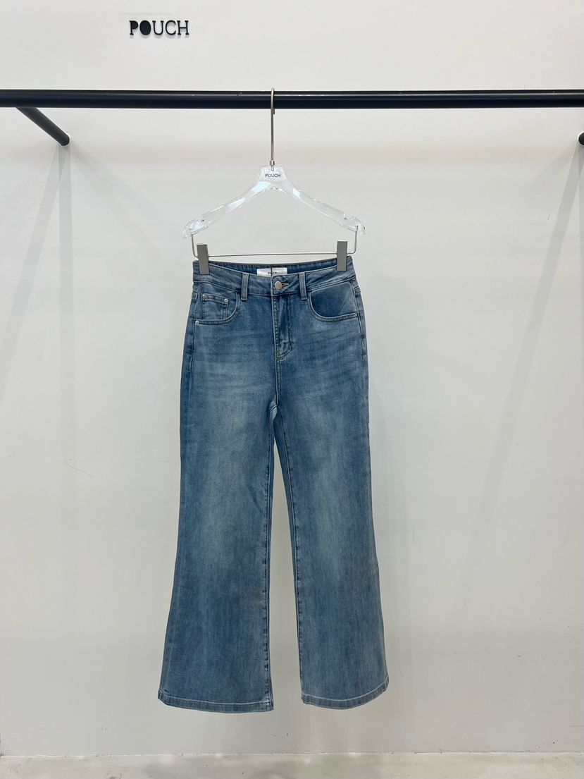POUCH韓國直郵實拍女士新品職業熱賣休閑人氣26春夏牛仔褲POUCH牛仔褲