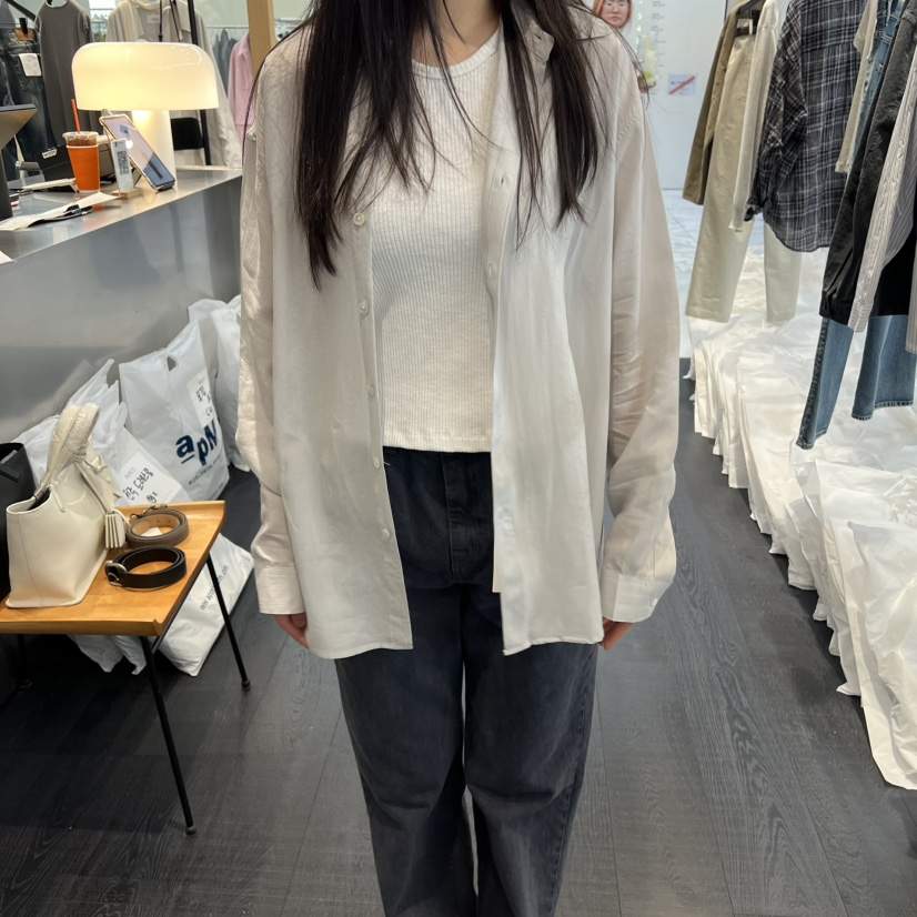 OBJECT韓國東大門代購女士新品26春夏人氣襯衫蕾絲衫纖維OBJECT襯衫/蕾絲衫