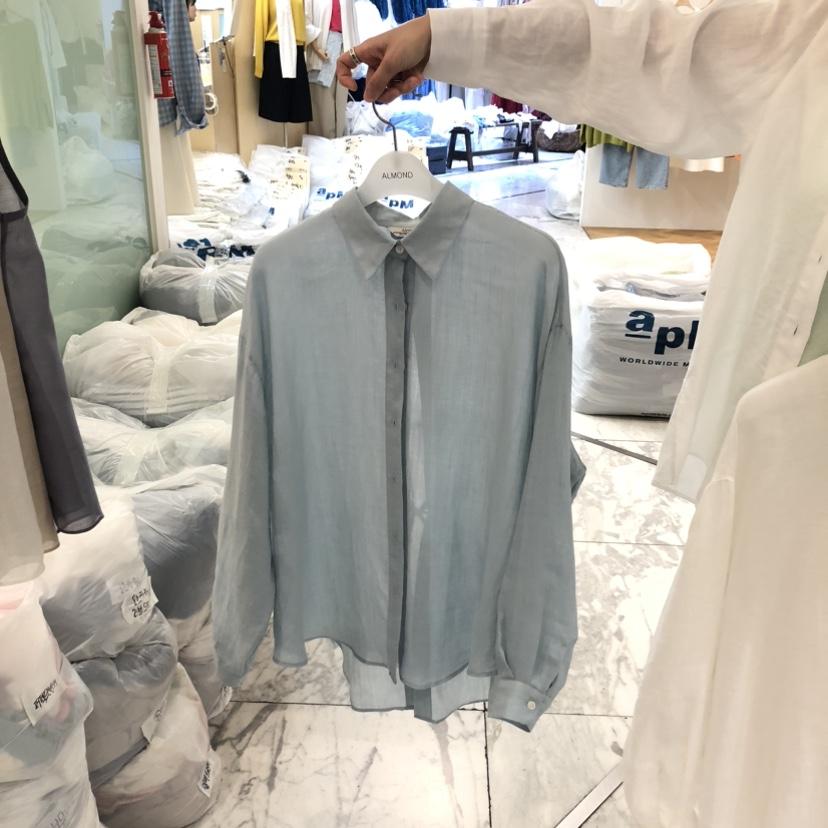 ALMOND韓國東大門直郵女士新款熱賣休閑推薦26春夏襯衫蕾絲衫ALMOND襯衫/蕾絲衫