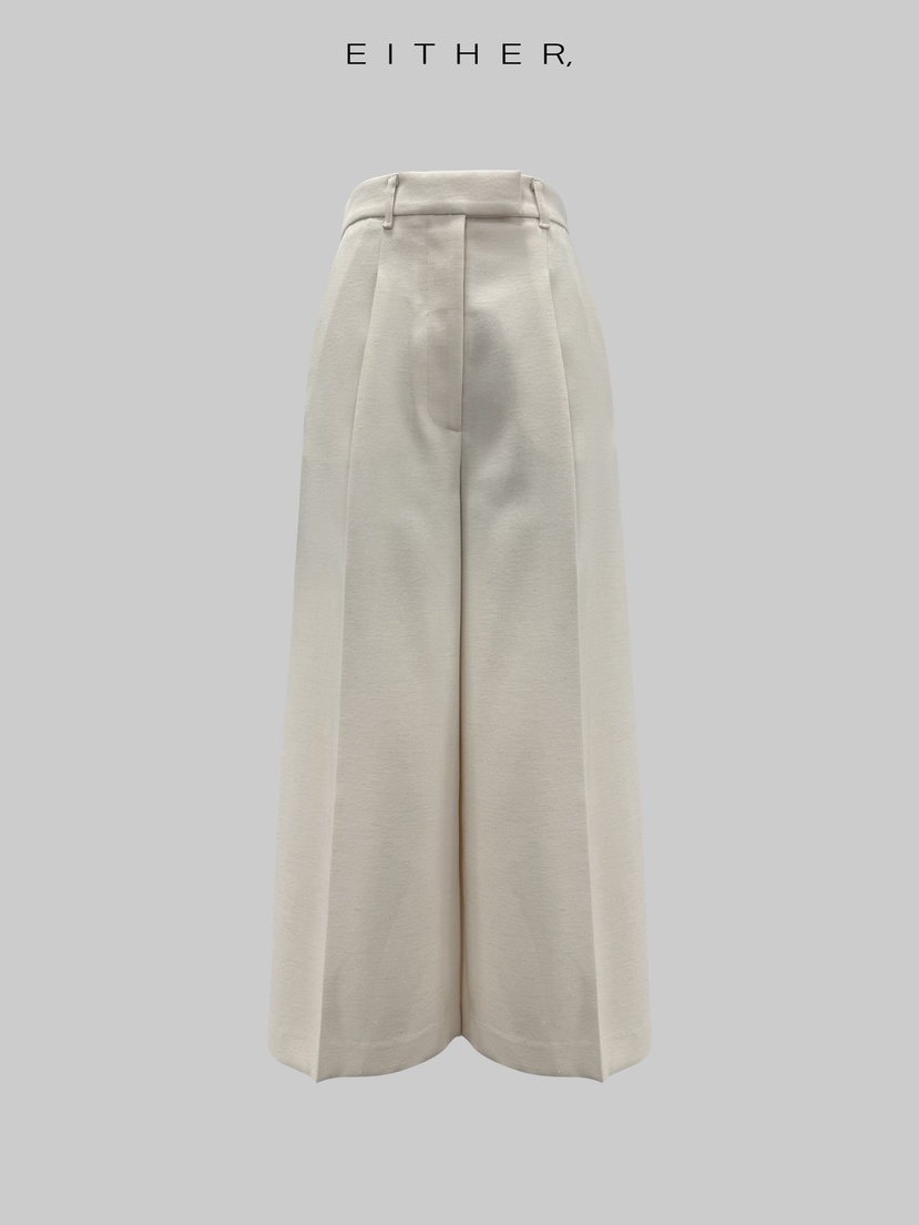 EITHER韓國東大門代購女裝新品26春夏人氣職業休閑褲亞麻EITHER休閑褲