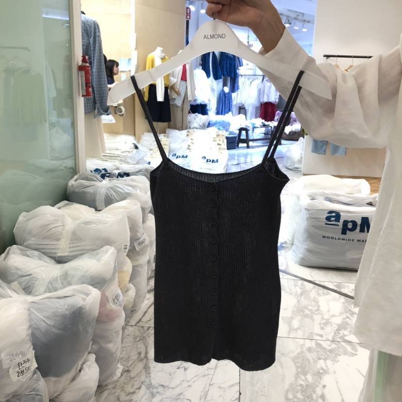 ALMOND韓國直郵實拍女士新品26春夏推薦職業熱賣吊帶背心ALMOND吊帶/背心