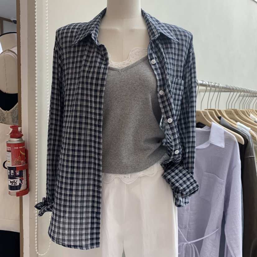 MURR韓國直郵女裝新品熱賣職業26春夏襯衫蕾絲衫不含內搭MURR襯衫/蕾絲衫