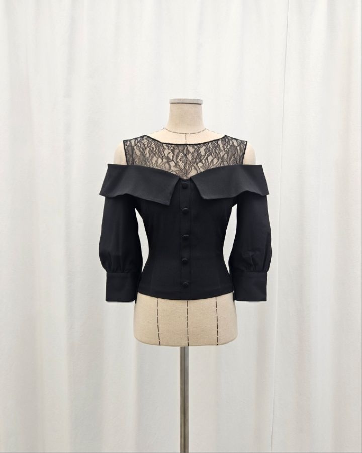 HIGH HEELS韓國代購女裝新品推薦人氣26春夏休閑襯衫蕾絲衫HIGH HEELS襯衫/蕾絲衫