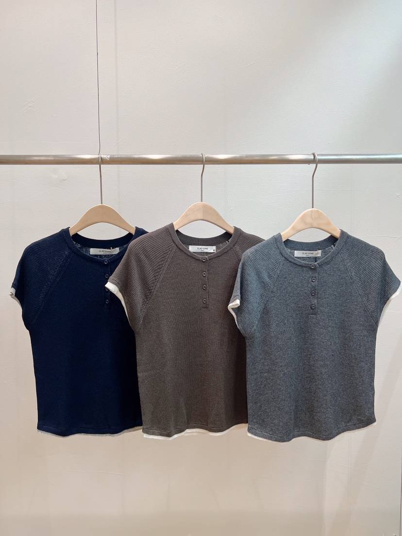 GLAD SOME韓國東大門代購女裝新品職業26春夏針織衫插肩袖GLAD SOME針織衫