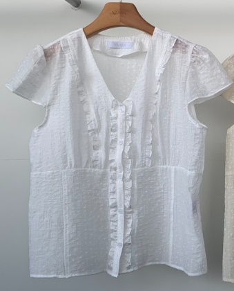 VAARA韓國東大門直郵女士新款人氣26春夏推薦休閑襯衫蕾絲衫VAARA襯衫/蕾絲衫