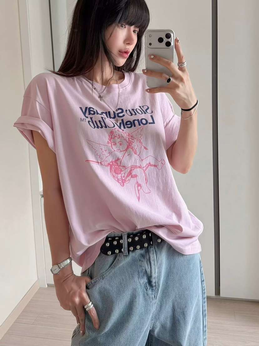 MORAN/MOSCO/SUGAR CASE韓國直郵女裝新品人氣26春夏T恤MORAN/MOSCO/SUGAR CASET恤