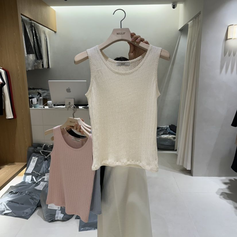 MILLIF韓國代購女裝新款時尚熱賣26春夏休閑職業吊帶背心V領MILLIF吊帶/背心