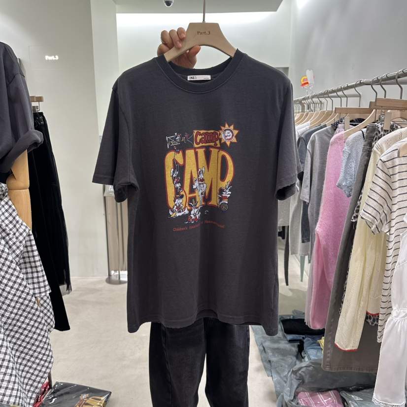 PART3韓國東大門代購女士新款職業推薦休閑26春夏T恤復古Part.3T恤