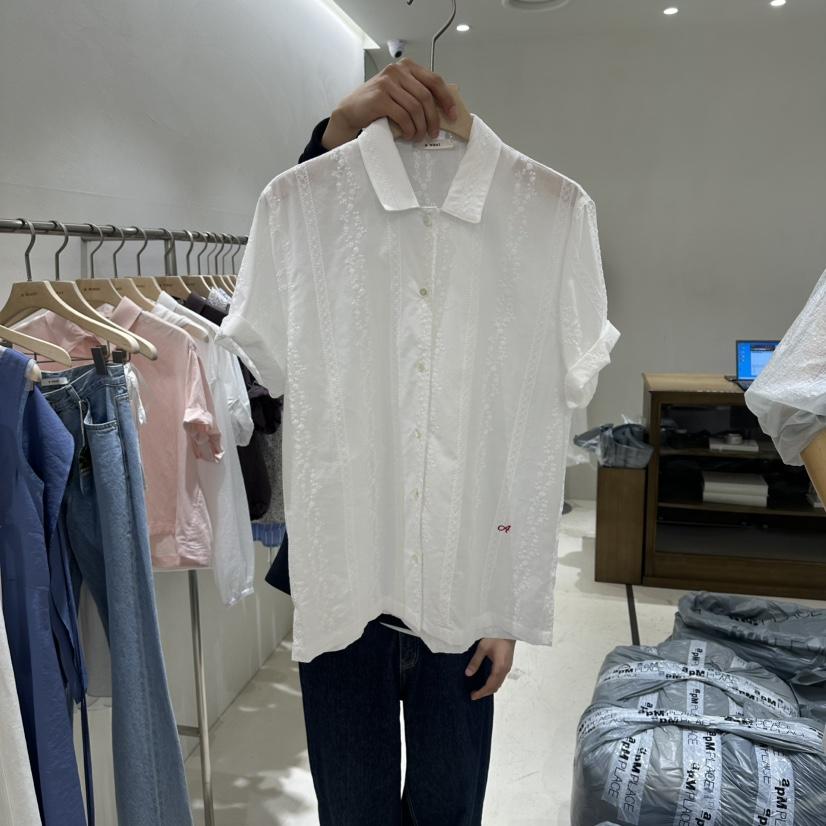 A WANT韓國代購女士新品休閑時尚人氣26春夏襯衫蕾絲衫蕾絲花A WANT襯衫/蕾絲衫