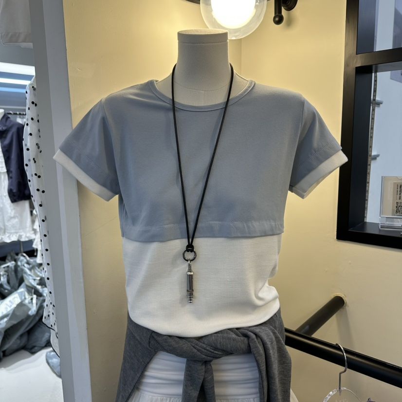 ARR韓國直郵實拍女裝新品熱賣人氣職業T恤不含項鏈假兩件ARRT恤