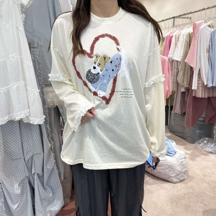 MIMME/LOOKK韓國直郵實拍女裝新品職業推薦時尚人氣長袖T恤MIMME/LOOKK長袖T恤