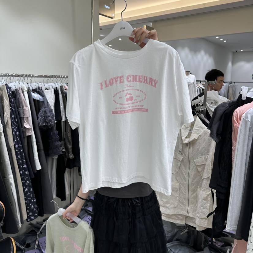 BENE韓國直郵女士新款人氣熱賣職業休閑時尚26春夏推薦T恤BENET恤