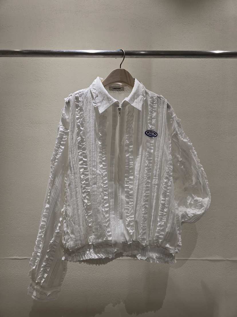 LIKEVAM韓國直郵實拍女士新品職業時尚26春夏推薦夾克荷葉邊LIKEVAM夾克