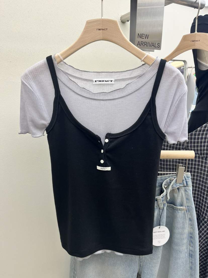 I MFACT韓國東大門直郵女裝新品時尚職業吊帶背心不含內搭I MFACT吊帶/背心