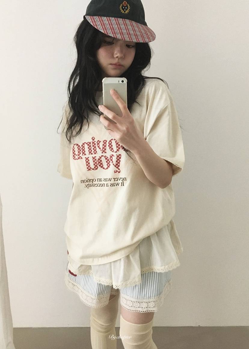 BY CHAPTER韓國直郵實拍女士新款休閑26春夏時尚推薦T恤BY ChapterT恤