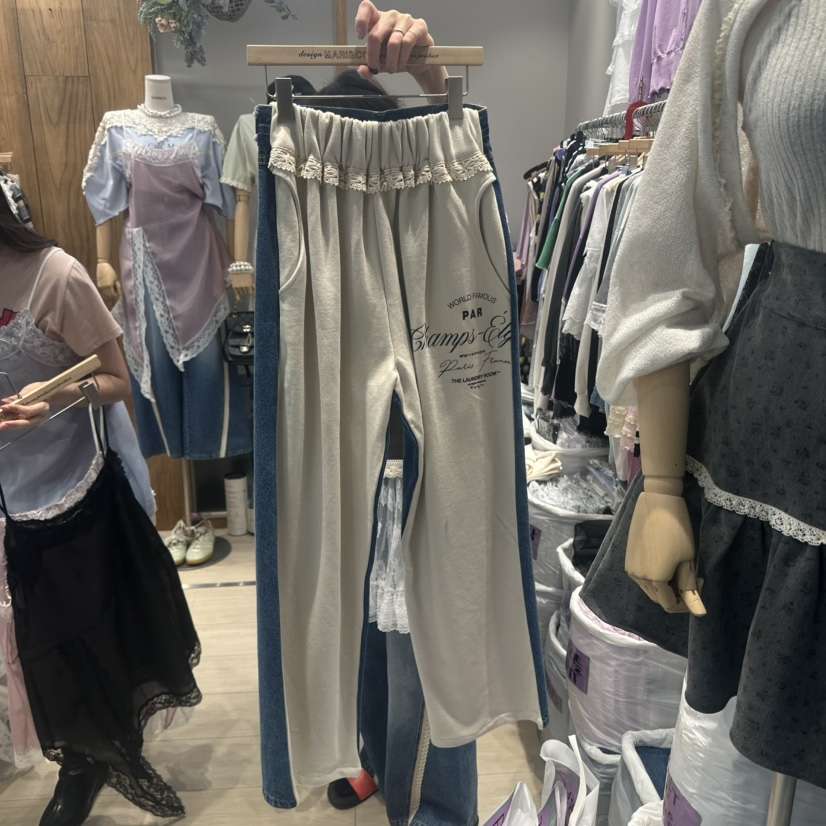 MARI CO韓國直郵女士新款推薦職業26春夏休閑牛仔褲雙層MARI CO牛仔褲