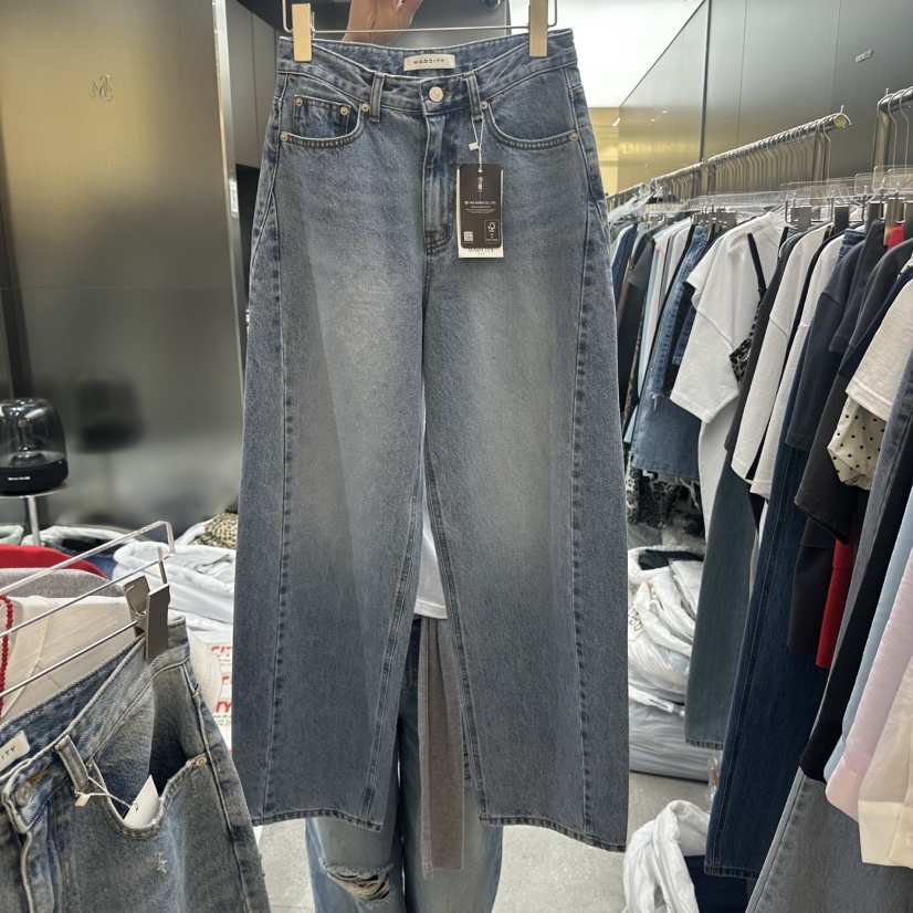 MADCITY/SAGAFURS韓國代購女士新款人氣26春夏牛仔褲寬松牛仔MADCITY/SAGAFURS牛仔褲