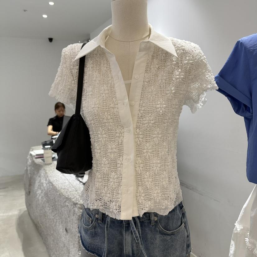 NEROLI 36韓國直郵女裝新品休閑時尚職業熱賣襯衫蕾絲衫NEROLI 36襯衫/蕾絲衫