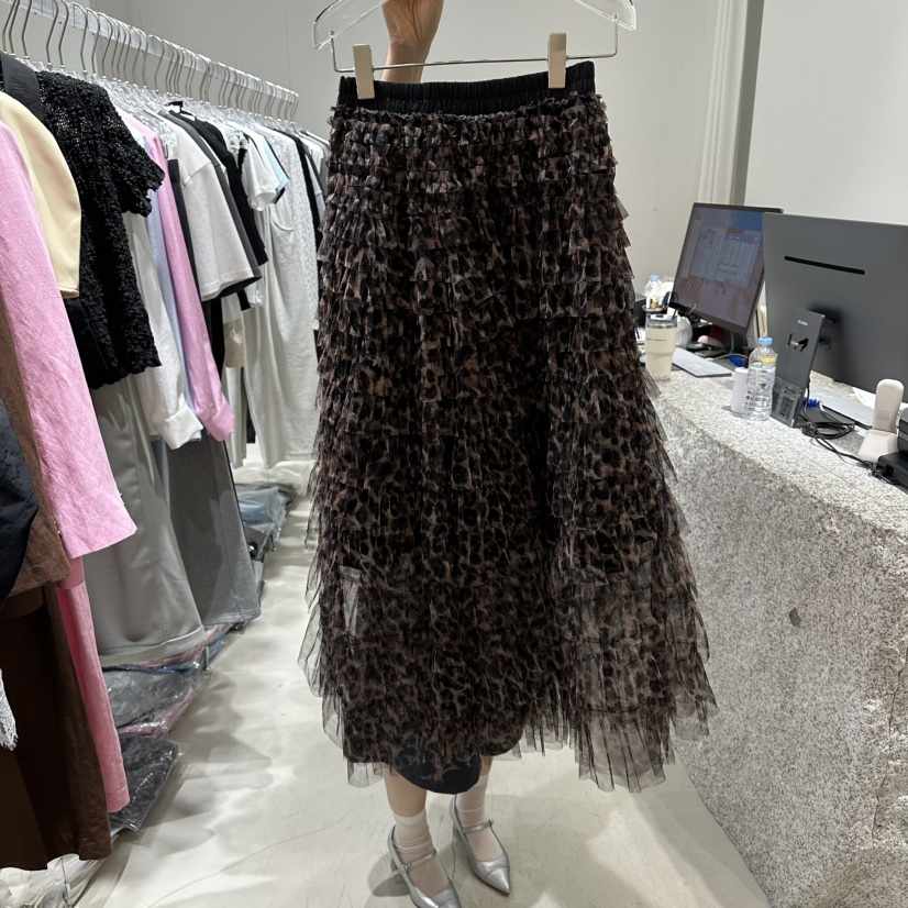 NEROLI 36韓國直郵實拍女士新品26春夏推薦長裙網眼豹紋NEROLI 36長裙