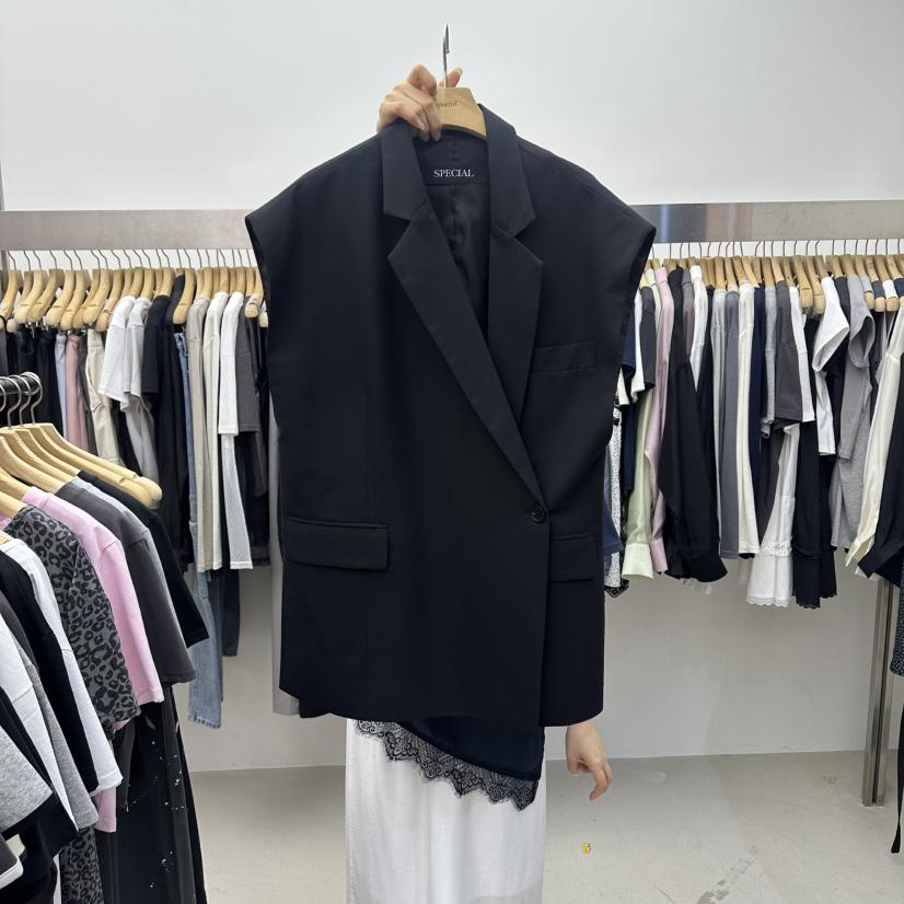 SPECIAL韓國直郵實拍女裝新品休閑26春夏人氣馬甲透視開衩SPECIAL馬甲