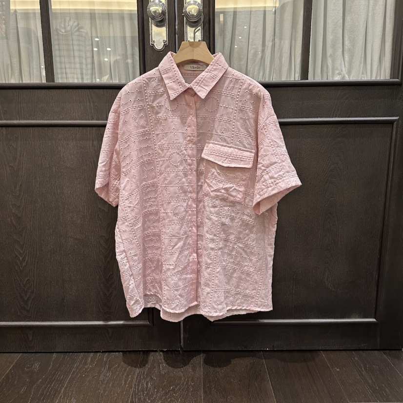 VIBELLE韓國直郵實拍女士新品人氣熱賣休閑推薦襯衫蕾絲衫VIBELLE襯衫/蕾絲衫
