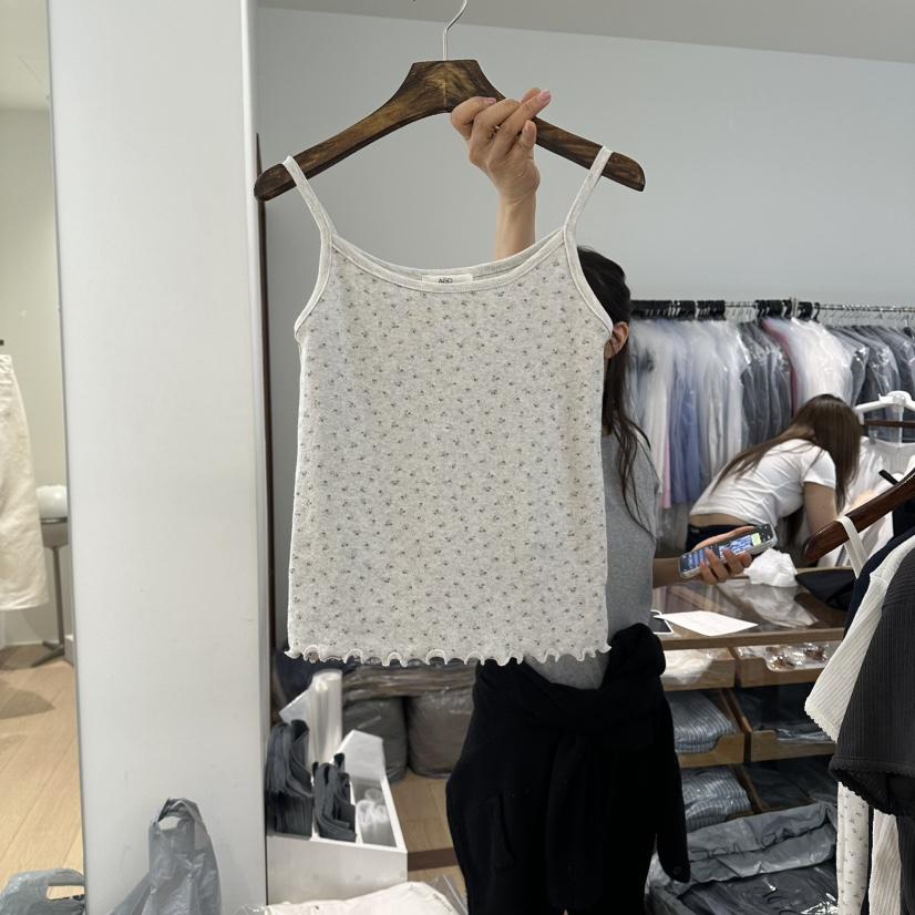 AGO韓國直郵女裝新品時尚熱賣推薦人氣休閑26春夏吊帶背心花朵AGO吊帶/背心