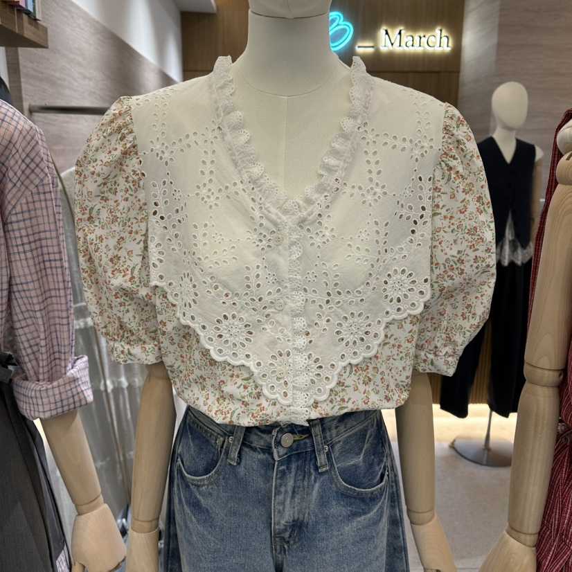 BISHOP/APOINT/3MARCH韓國東大門直郵女士新款休閑襯衫蕾絲衫BISHOP/APOINT/3MARCH襯衫/蕾絲衫