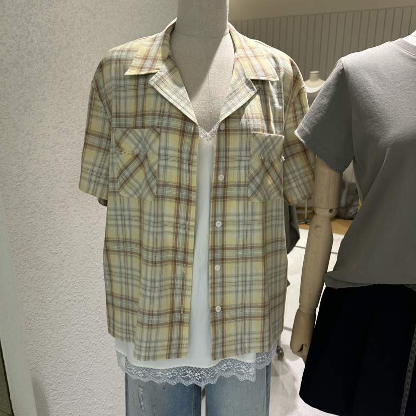 GRADE韓國直郵女裝新品休閑人氣時尚推薦襯衫蕾絲衫不含內搭GRADE襯衫/蕾絲衫