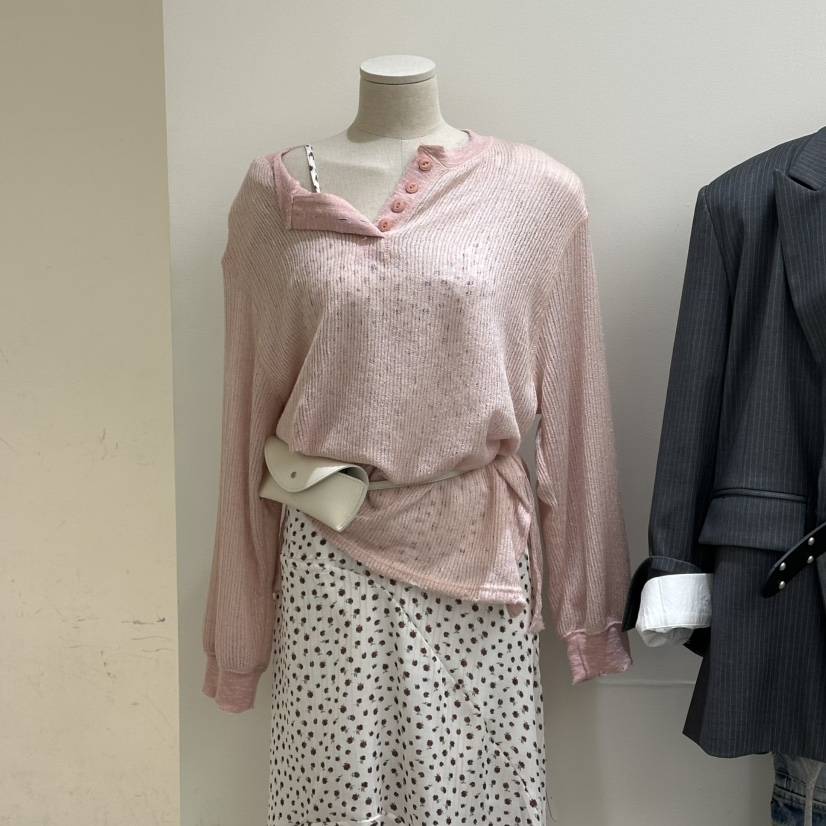 VAULT韓國東大門代購女裝新品熱賣休閑26春夏針織衫不含腰包VAULT針織衫