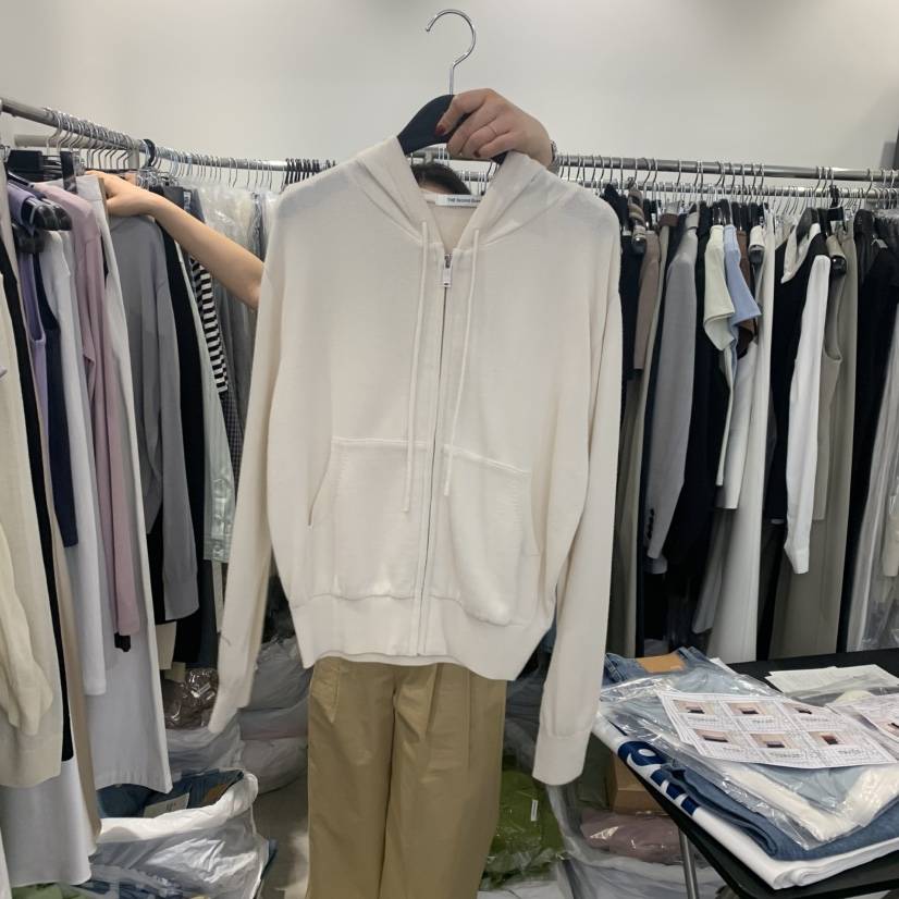 THE SECOND GROW韓國代購女士新品熱賣針織衫連帽衫拉鏈THE SECOND GROW針織衫