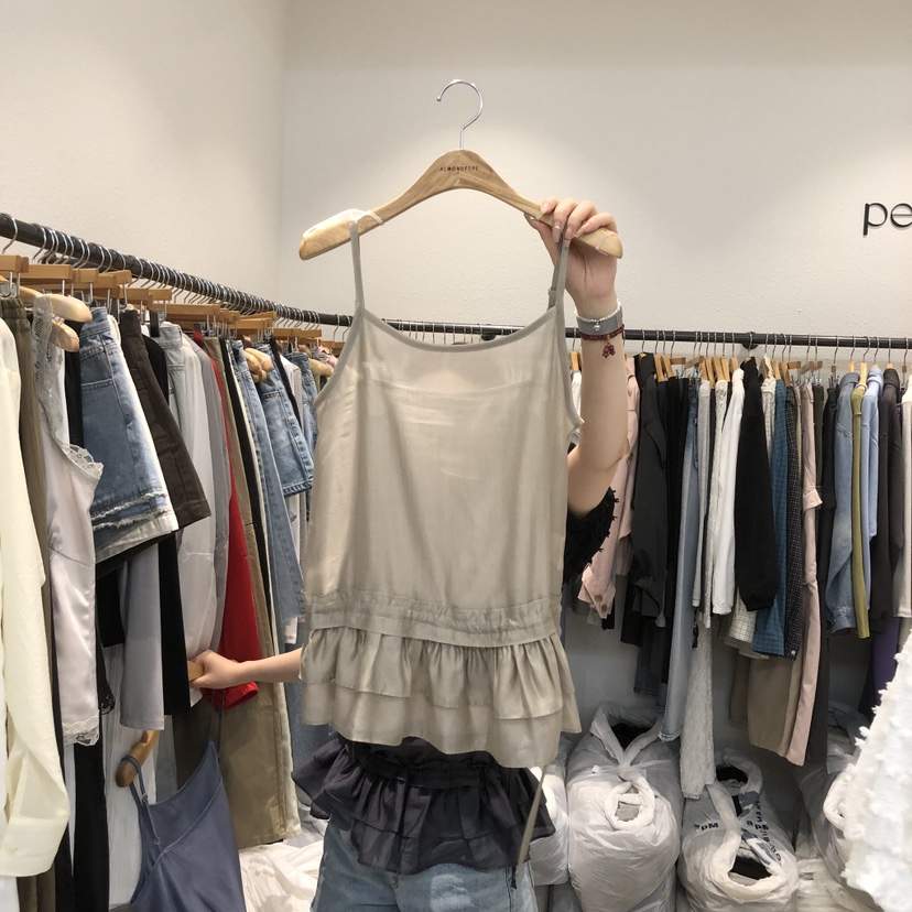 ALMOND PEPE韓國直郵女士新品26春夏時尚吊帶背心不含內搭ALMOND PEPE吊帶/背心