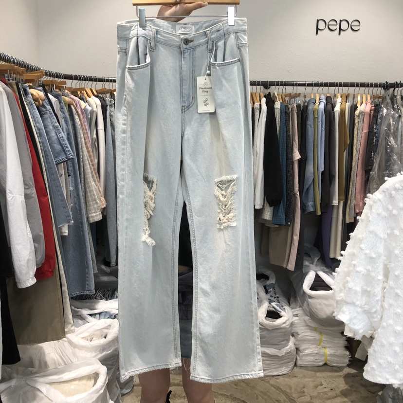 ALMOND PEPE韓國東大門代購女士新款推薦職業休閑牛仔褲ALMOND PEPE牛仔褲