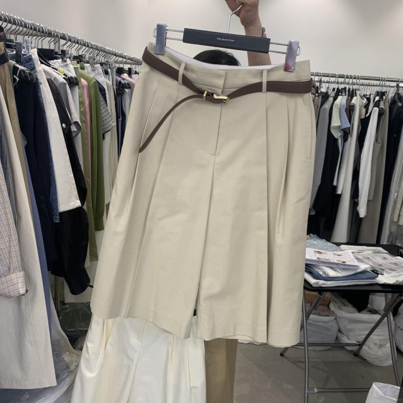 THE SECOND GROW韓國代購女士新款熱賣休閑短褲不含腰帶THE SECOND GROW短褲