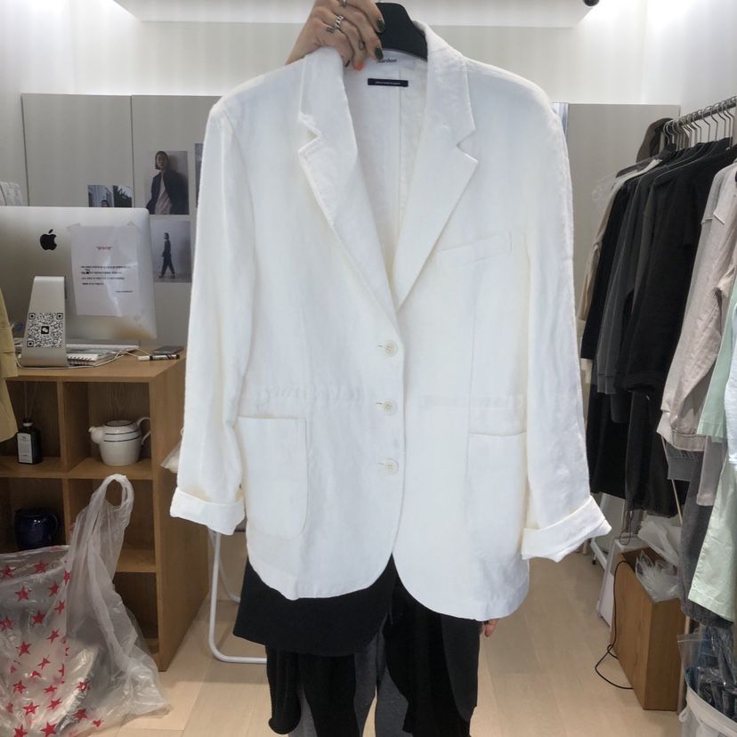 THE STARDUST韓國直郵女士新款熱賣休閑人氣時尚夾克亞麻THE STARDUST夾克