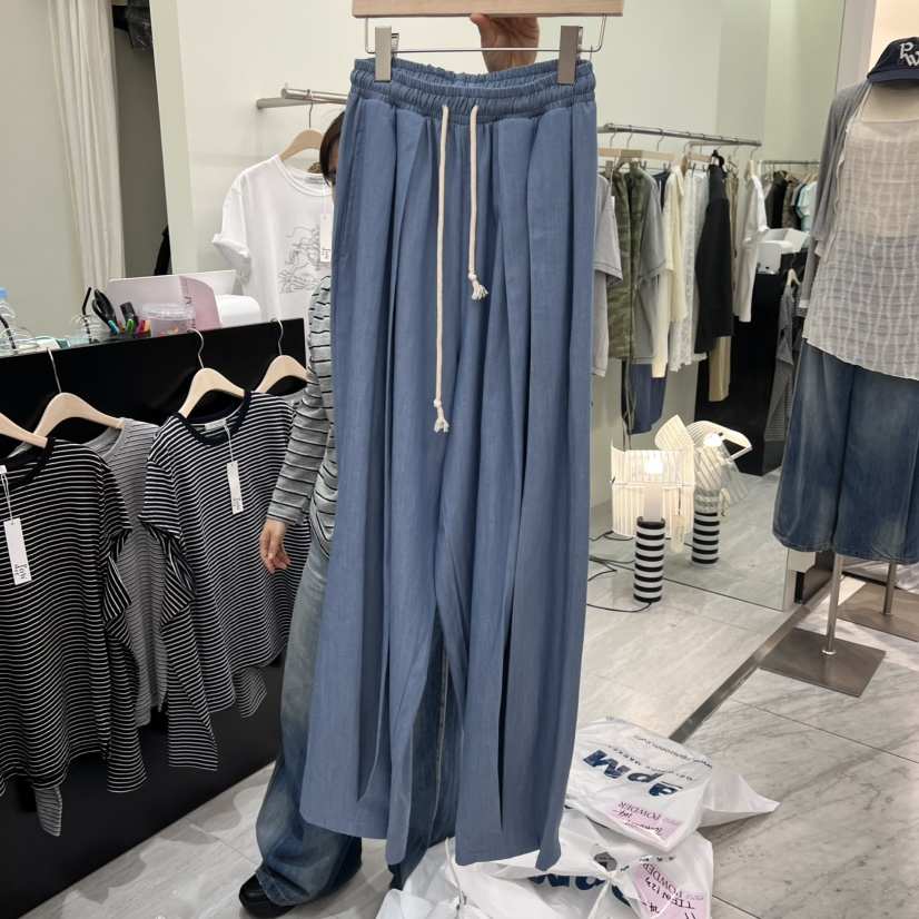 POWDER韓國東大門代購女裝新款時尚休閑熱賣26春夏休閑褲天絲POWDER休閑褲