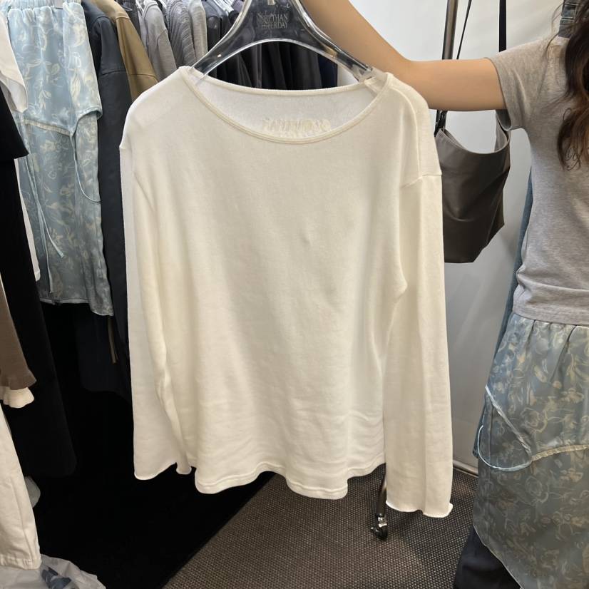 MORE THAN YESTERDAY/LOVE YOU SO MUCH韓國直郵實拍女士新款26春夏長袖T恤LYSM/MORE THAN YESTERDAY長袖T恤