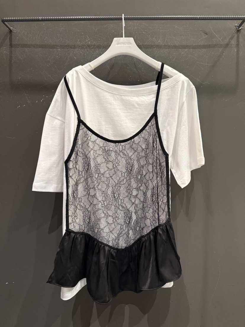 GATELESS韓國直郵女士新款26春夏熱賣時尚推薦人氣T恤假兩件GATELESST恤