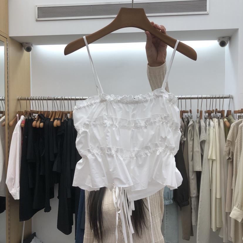 DRESS ROOM韓國直郵女士新品推薦26春夏人氣吊帶背心褶皺DRESS ROOM吊帶/背心